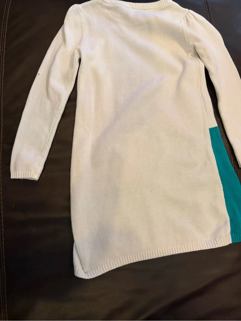 Gymboree White, Teal & Pink Unicorn Castle Knit Dress